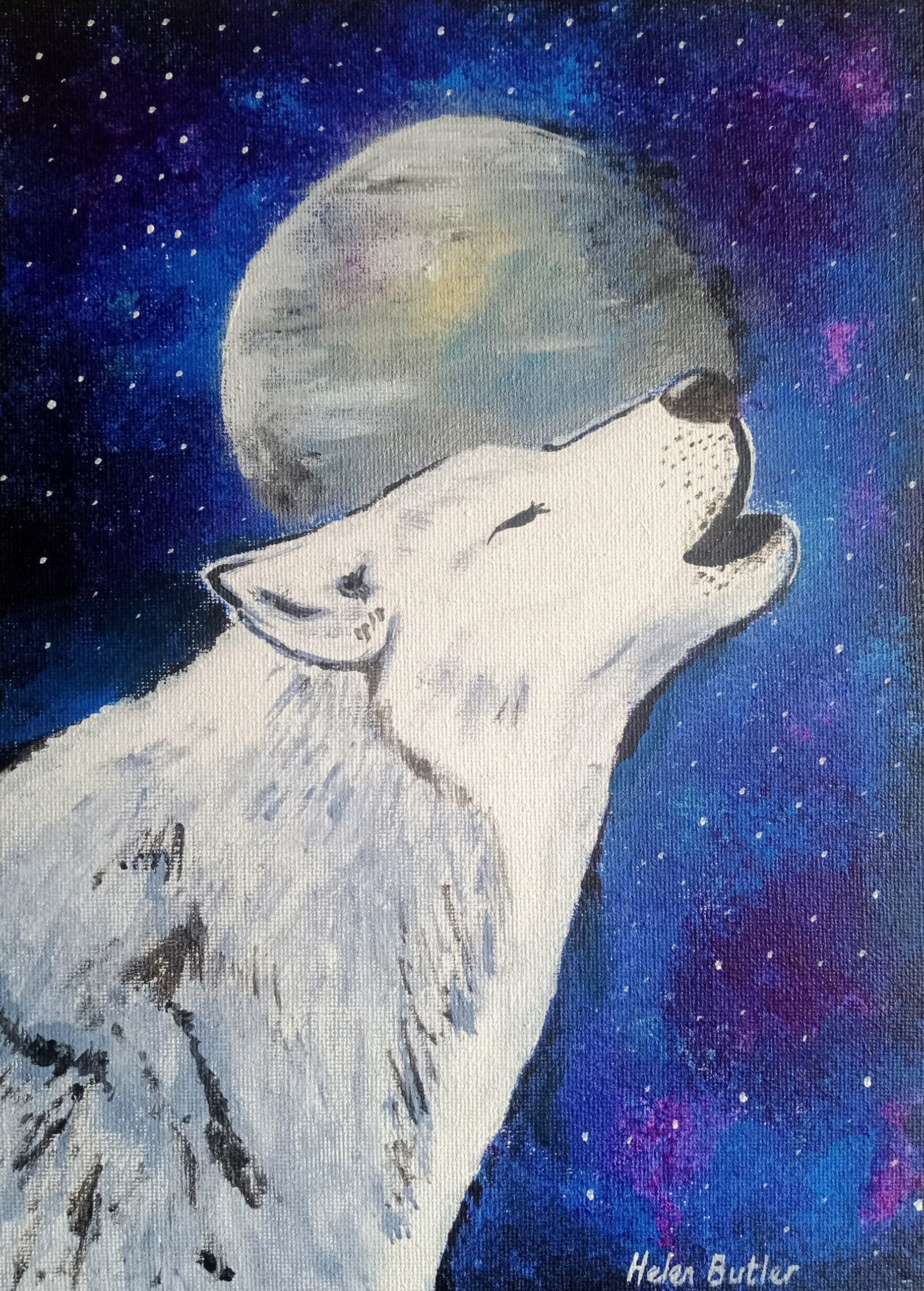 Wolf in acrylic