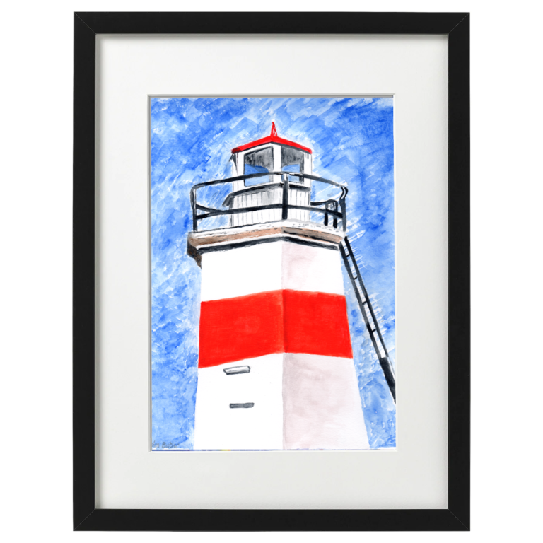 Crinan Canal Lighthouse - watercolour