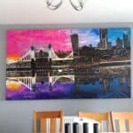 Acrylic painting of London cityscape (2 1/2 metres)