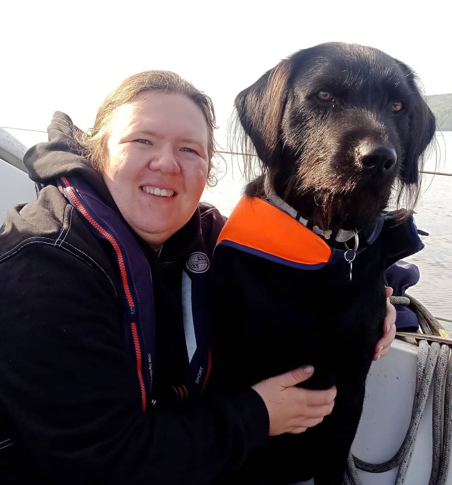 Helen Butler and her dog